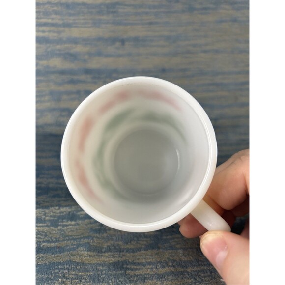 VTG Hazel Atlas Milk Glass Eggnog Mug Retro Holiday Collectible Drinkware - Picture 4 of 7